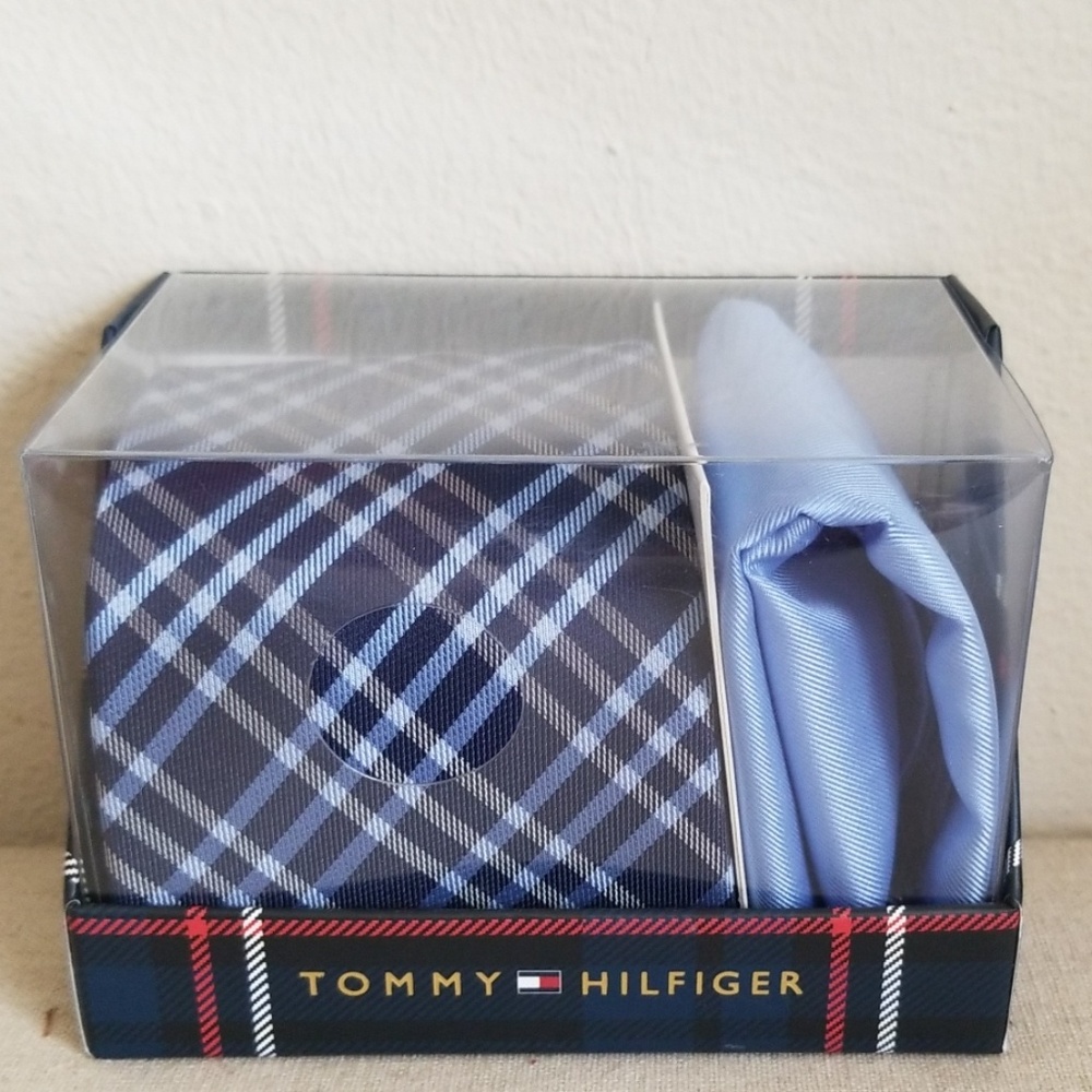 $95 3 pair Tommy Hilfiger Tie/Pocket Square - Picture 3 of 4